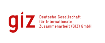 Logo der Deutschen Gesellschaft für Internationale Zusammenarbeit (GIZ) GmbH in roter Schrift.