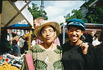 Audre Lorde (links) und May Ayim (rechts) in Berlin.